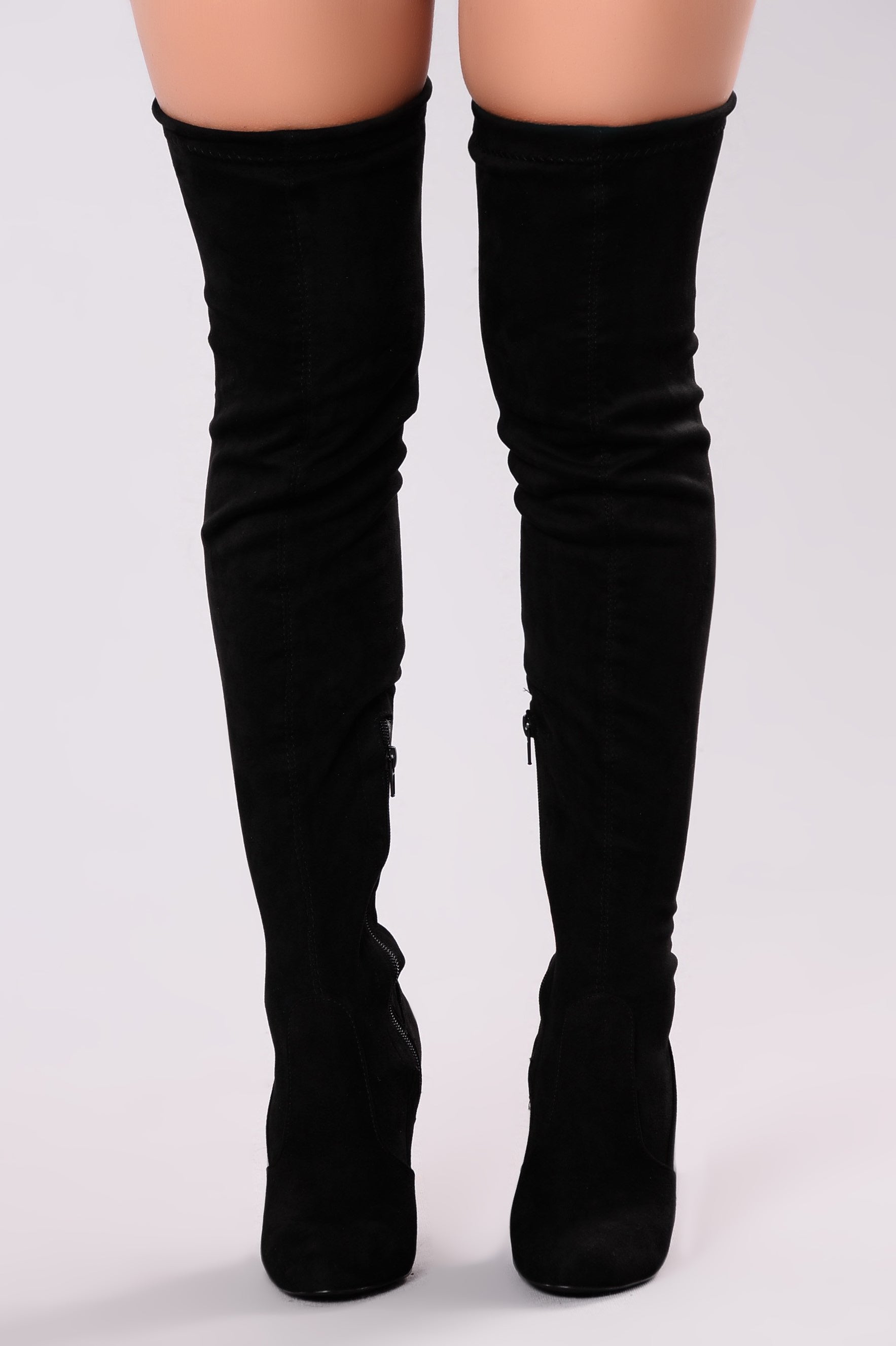 Pretty In Thigh High Boots - Black - Image 4