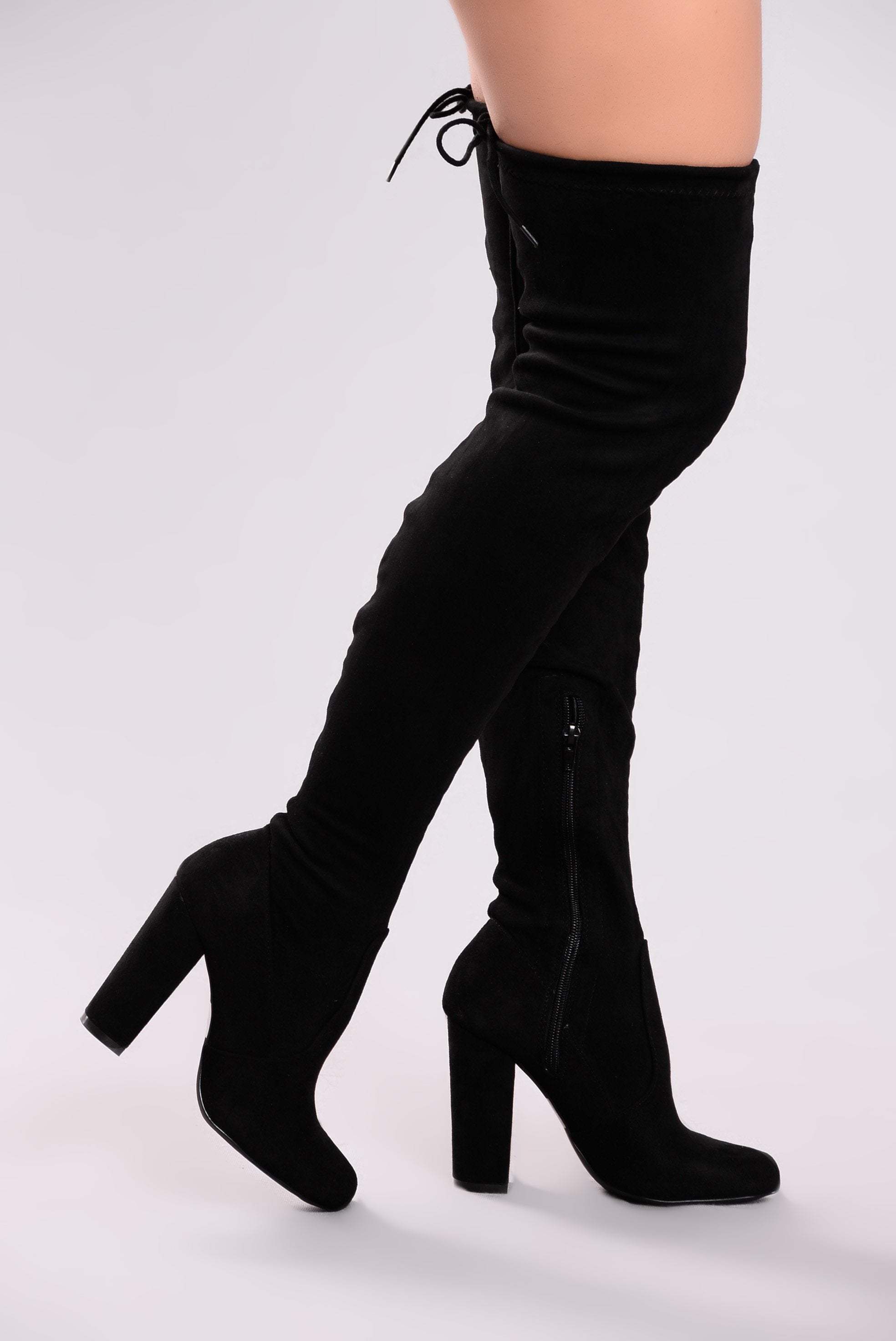 Pretty In Thigh High Boots - Black - Image 3