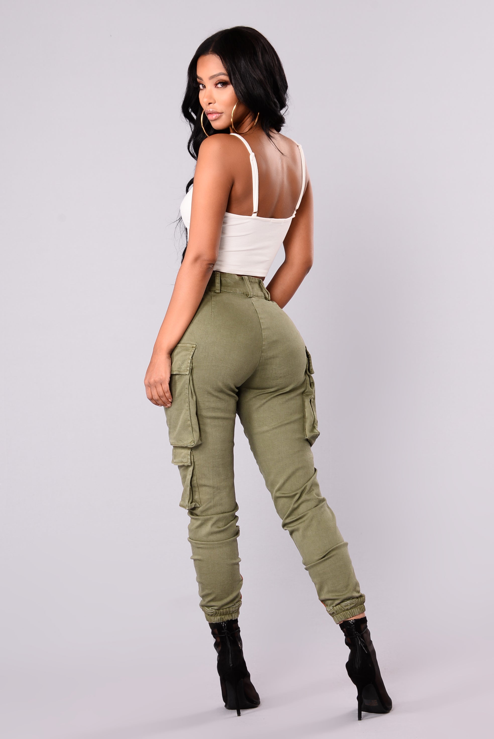 Kalley Cargo Pants - Olive - Image 5