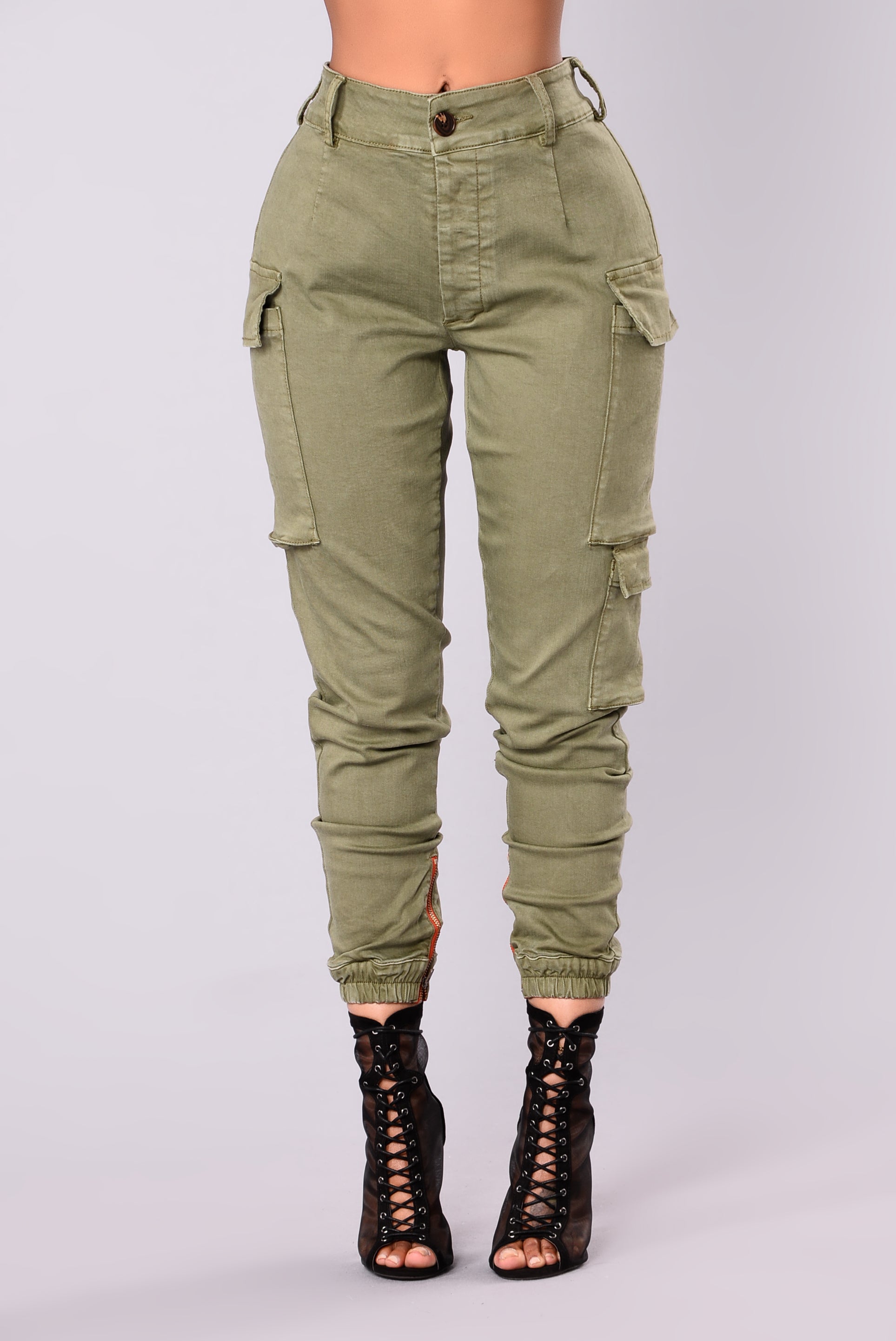 Kalley Cargo Pants - Olive - Image 3