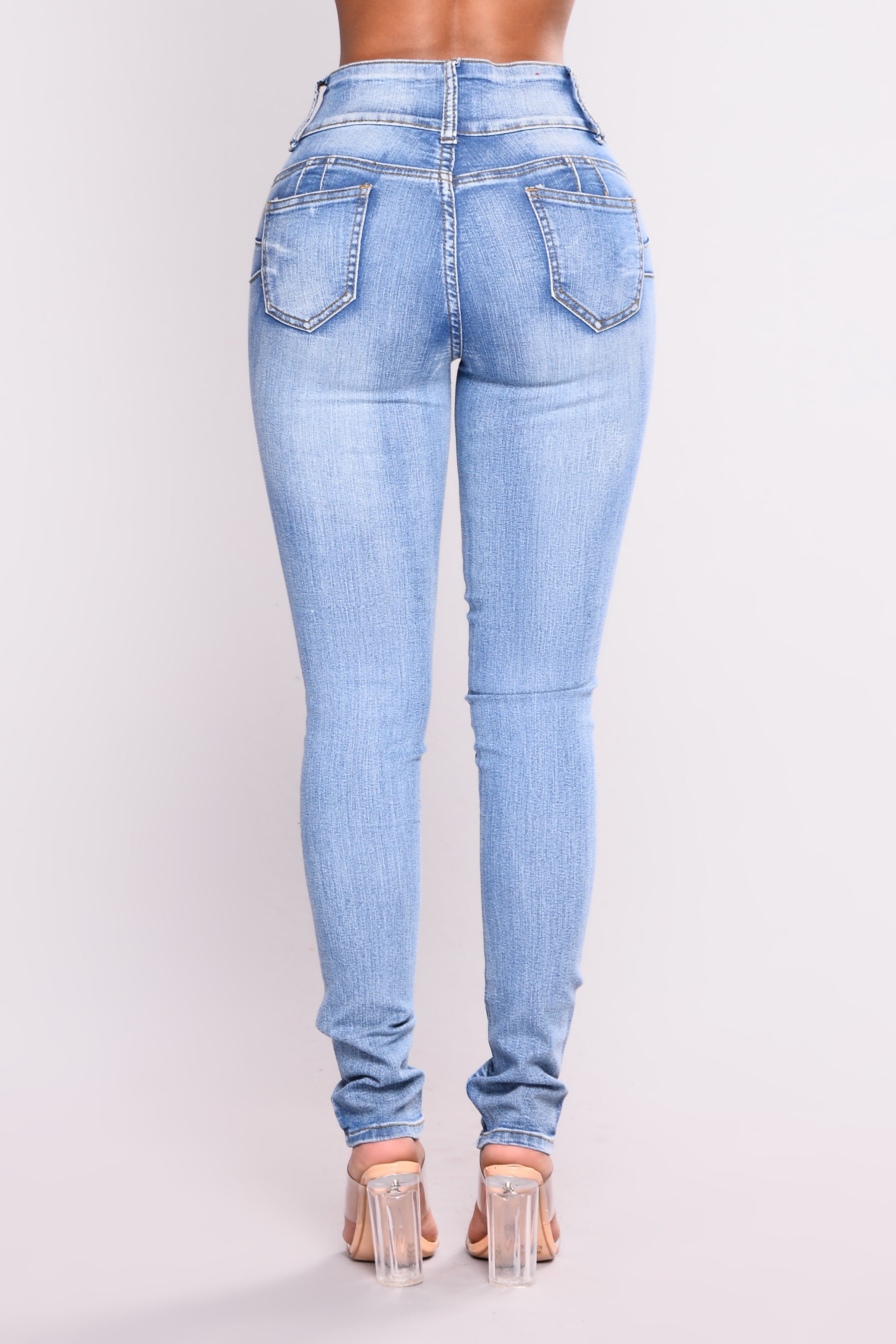 Baby Got Back Booty Lifting Jeans - Light Blue Wash - Image 8