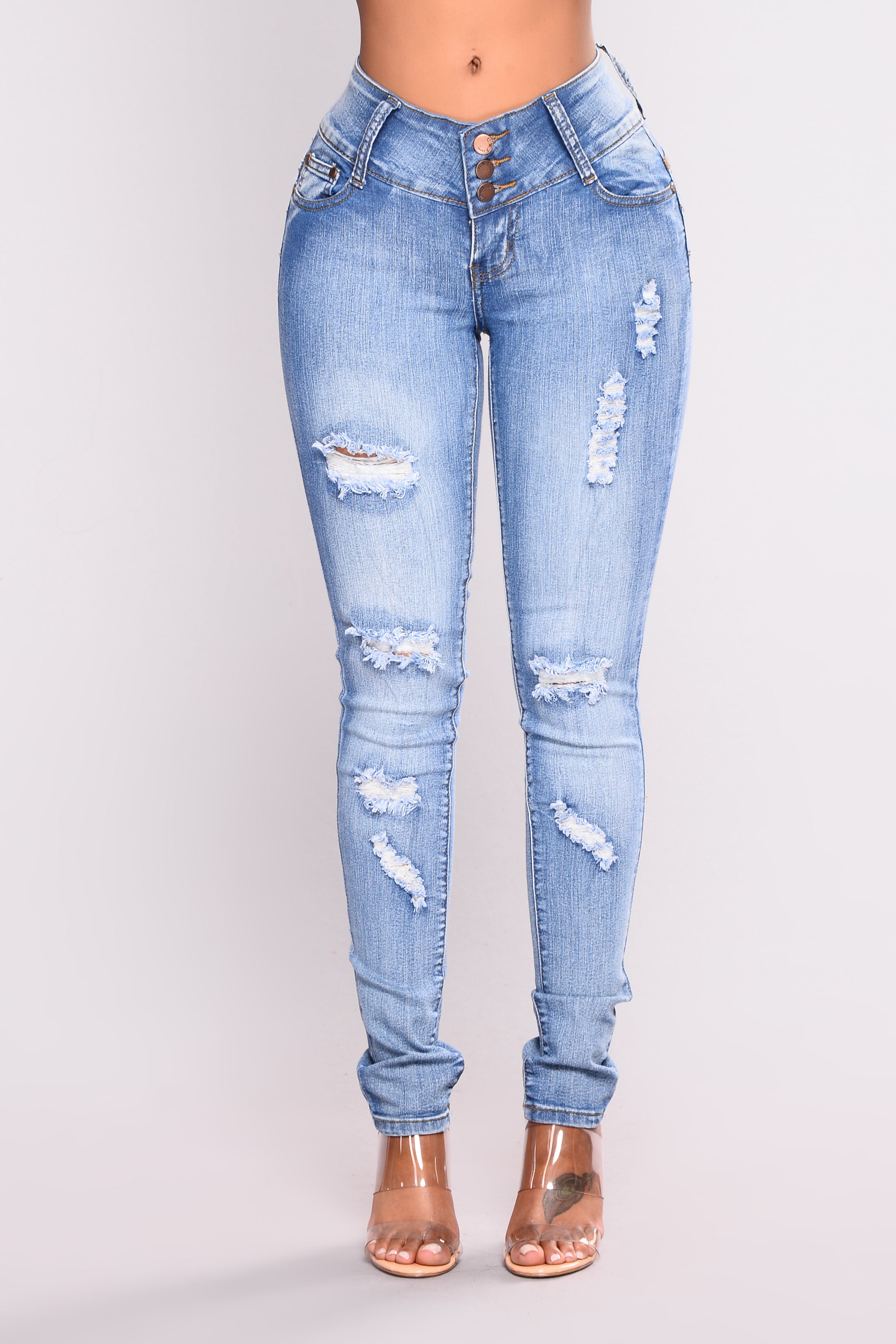 Baby Got Back Booty Lifting Jeans - Light Blue Wash - Image 5