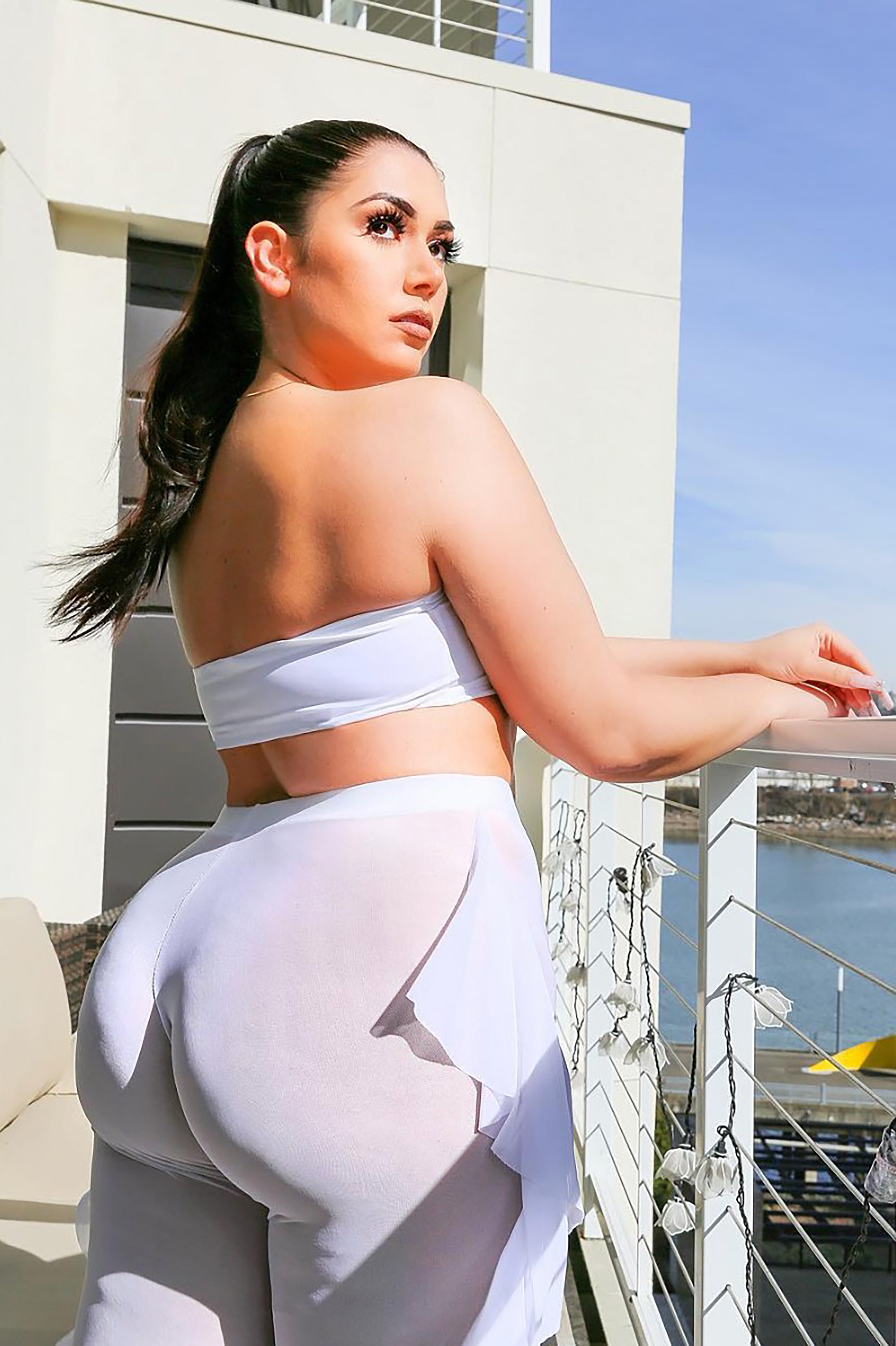 Sunshine See Through Cover Up Pant - White - Image 8