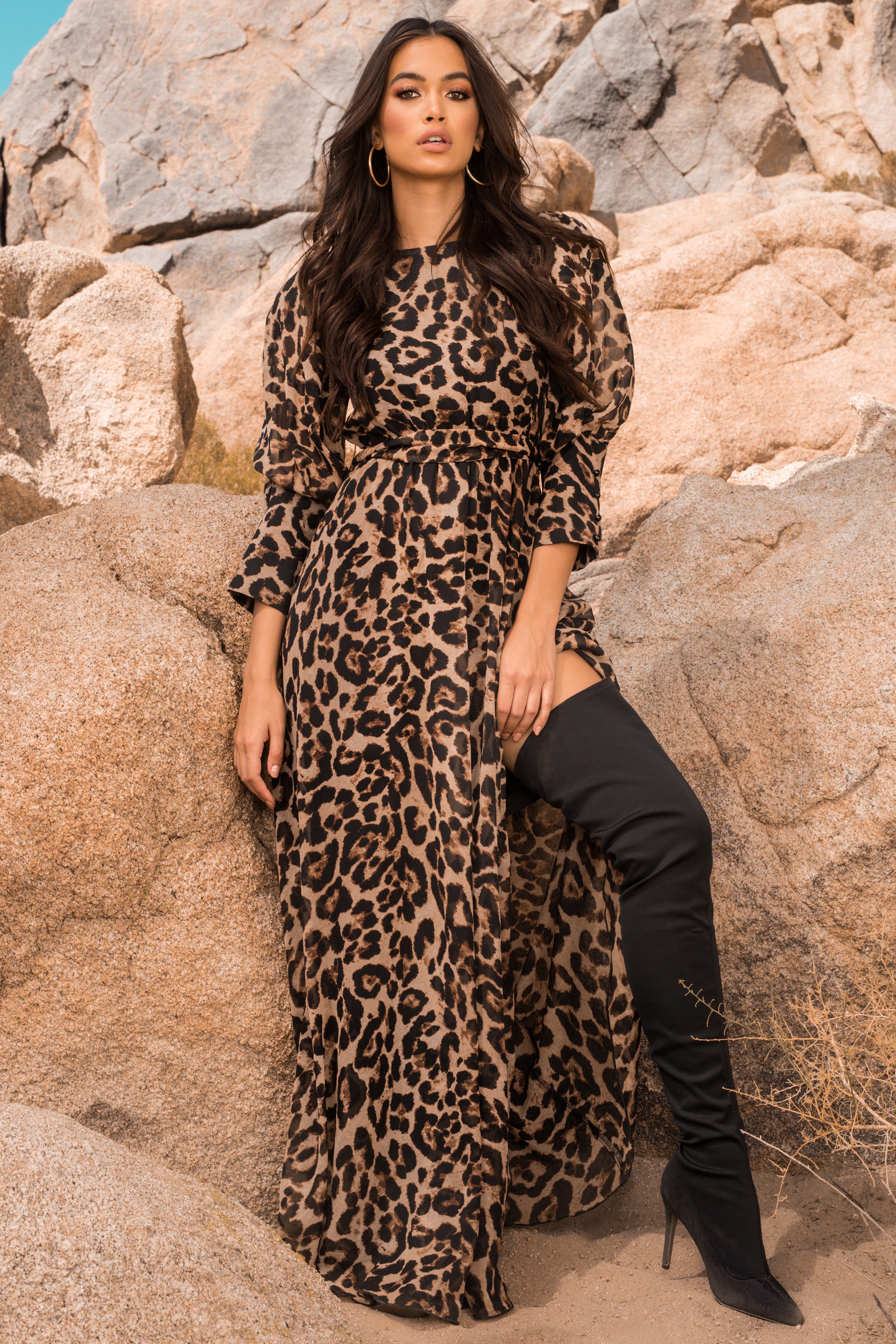 Vicky Over The Knee Boot - Black - Image 3